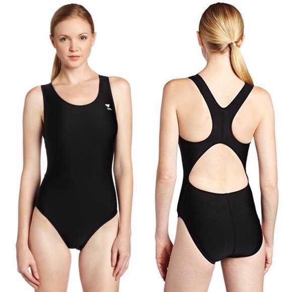 TYR Sport Women's Solid Maxback Swim Suit - Picture 2 of 8